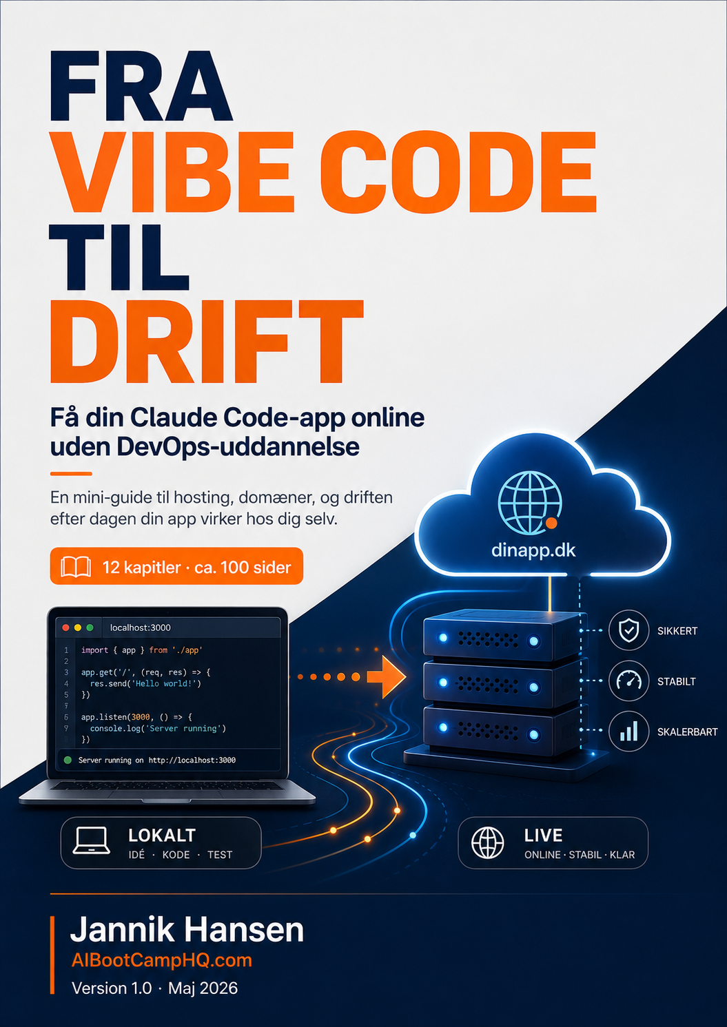 Fra Vibe Code til Drift — bogforside